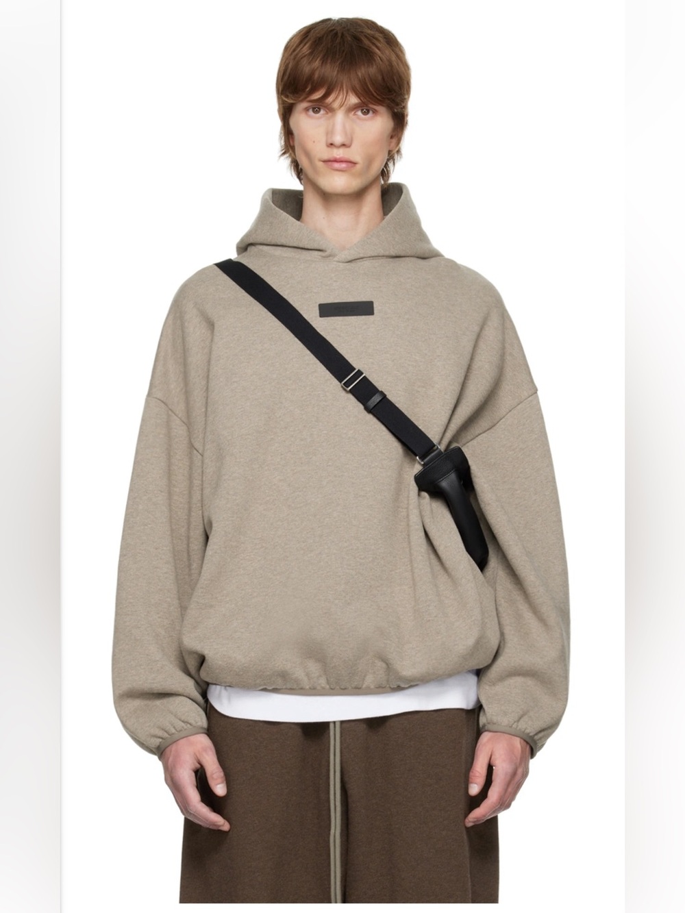 Fear of God Essentials Heather Gray Elasticized Hoodie